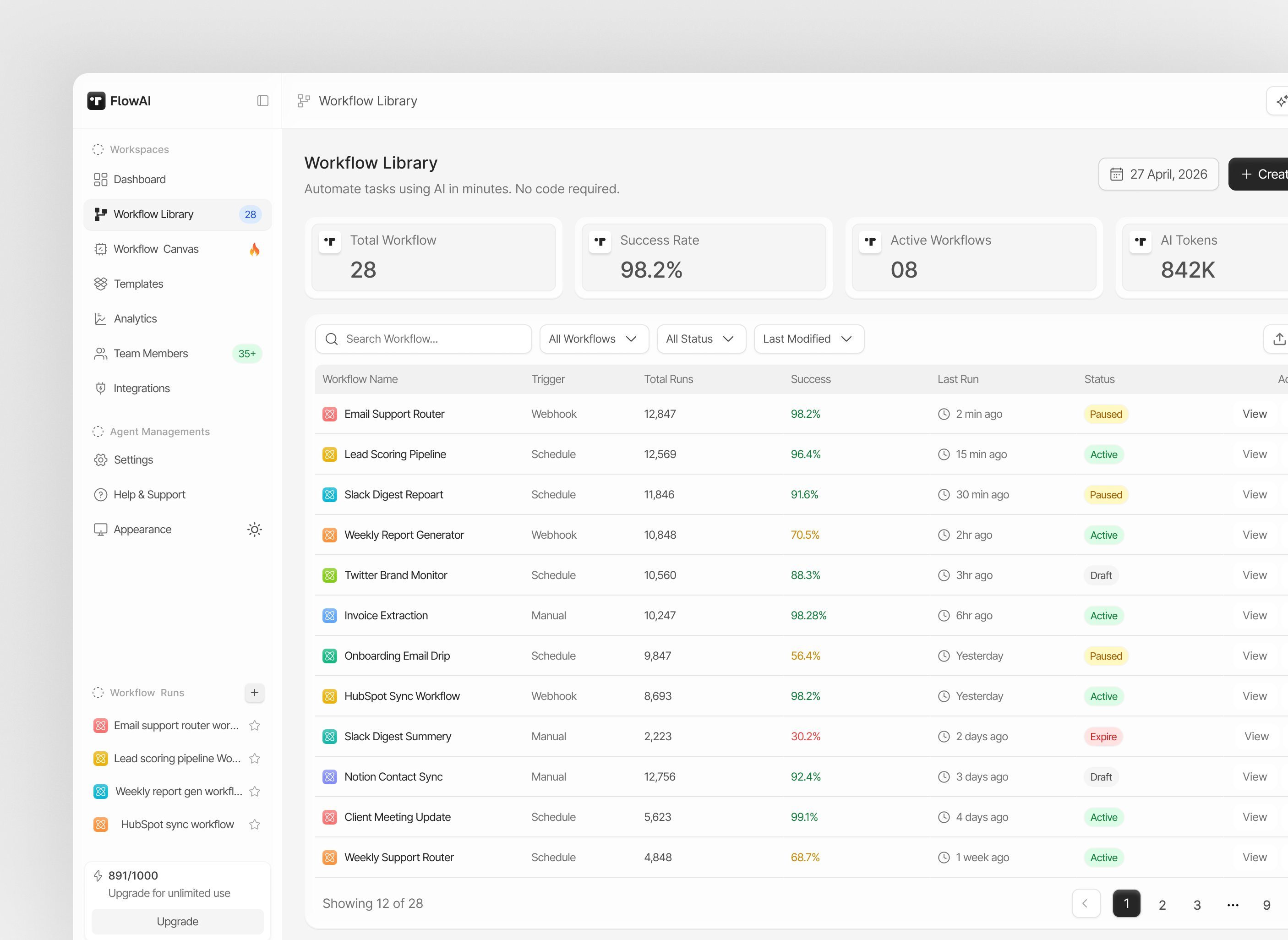 Flow Workflow preview