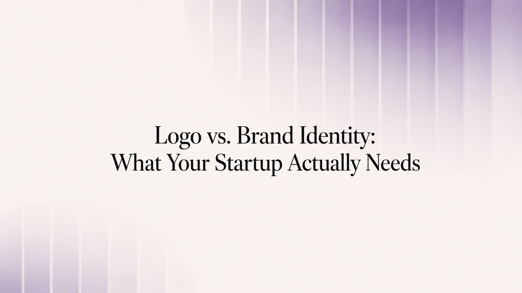 Logo vs. brand identity for startups — a designer's workspace