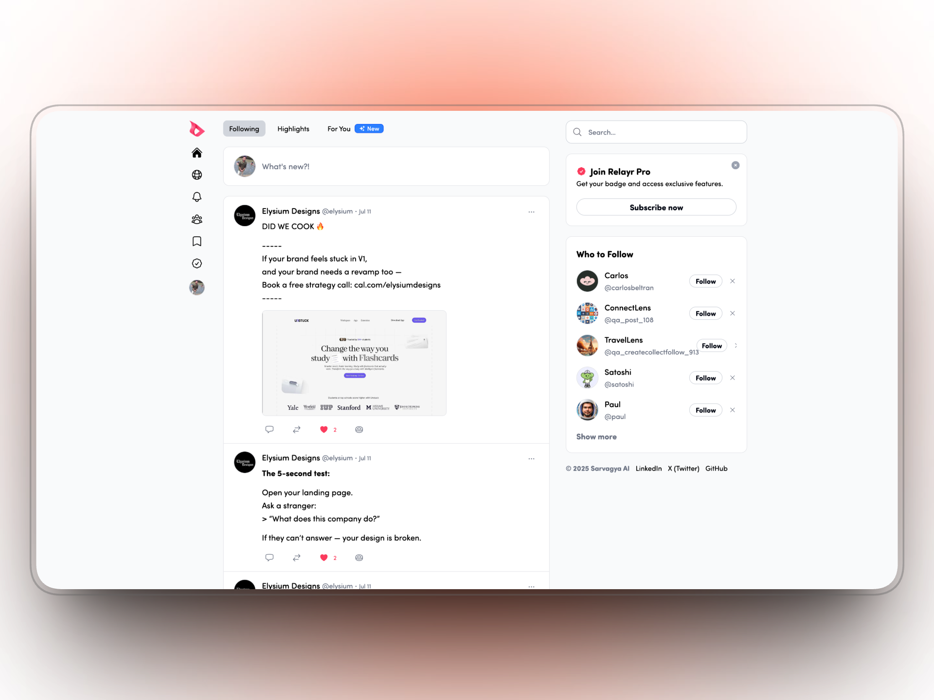 The Relayr - Your Decentralized Social Media App