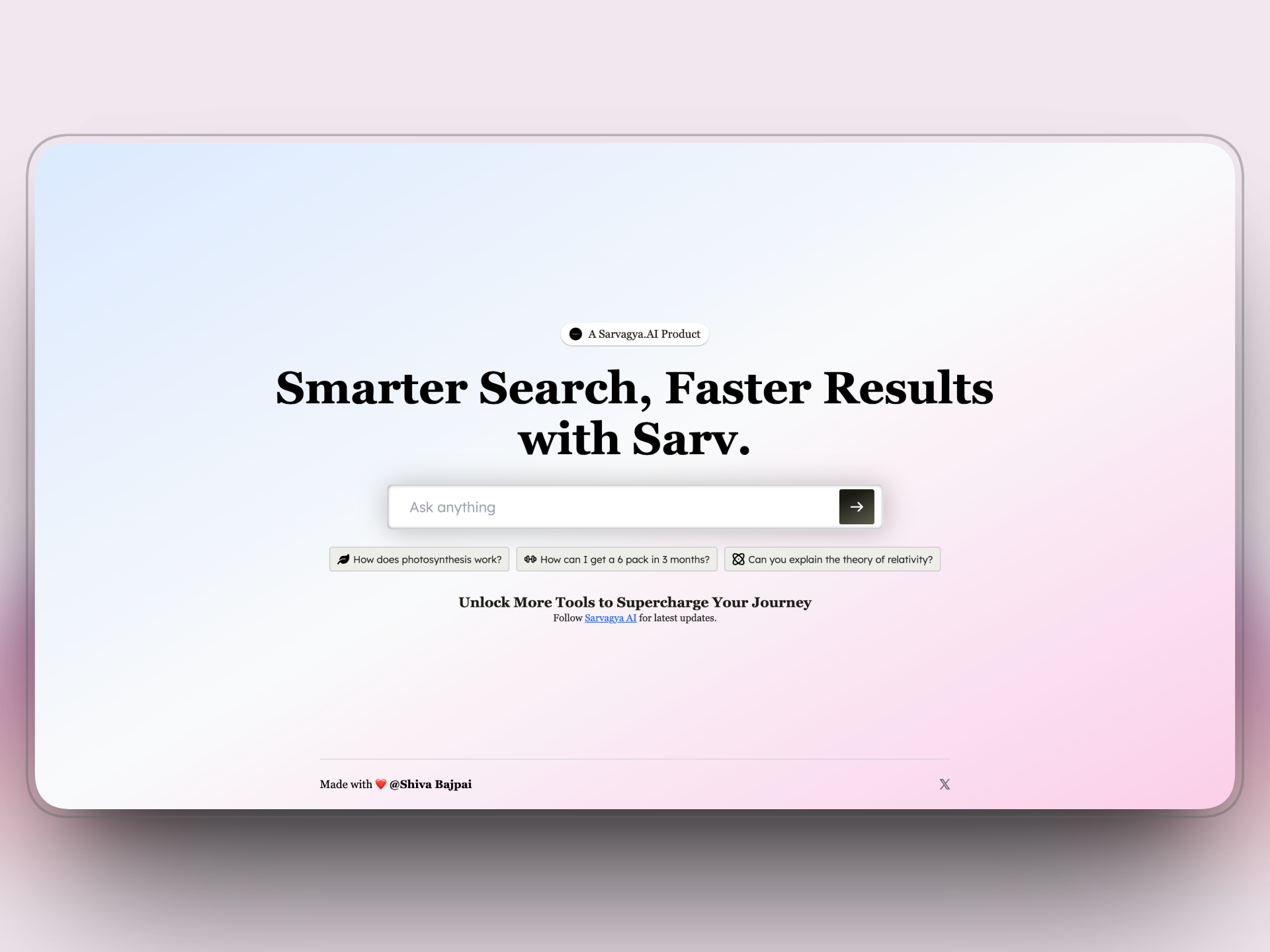 SarvSearch - Search like a pro