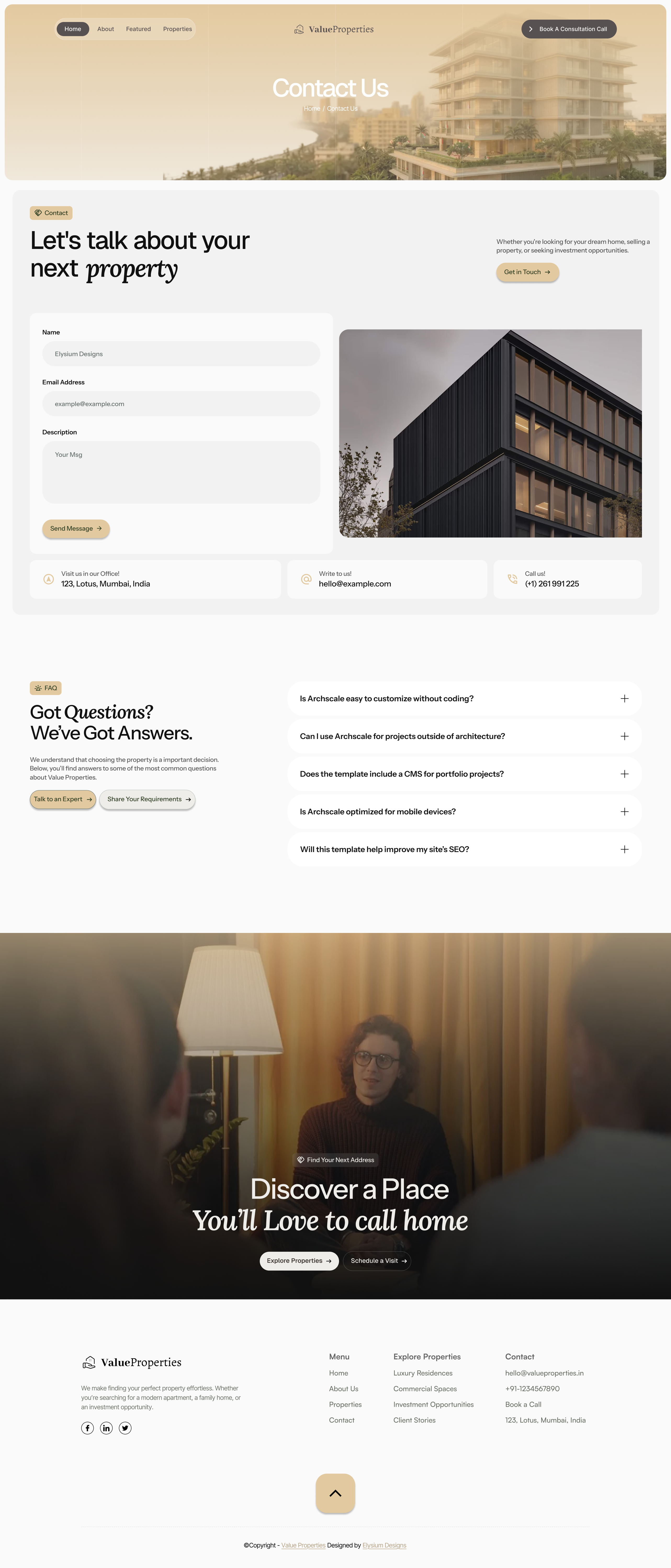 Contact Page Design