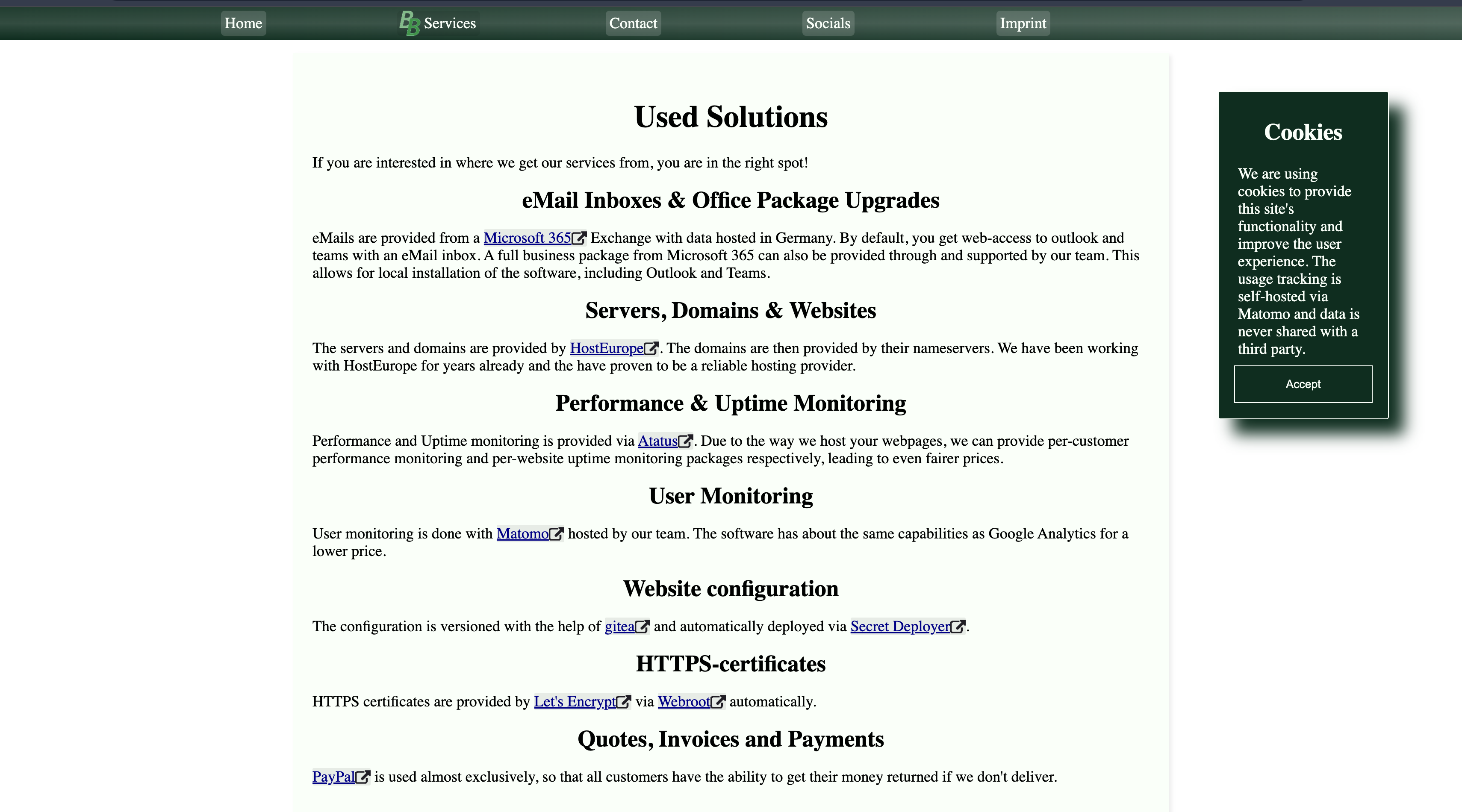 Old website - Solutions